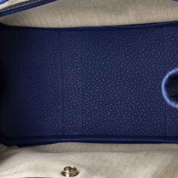 Hermes Garden Party Tote Leather 30 Blue - Picture 6 of 9